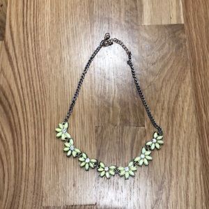 Floral Yellow Statement Collar Necklace